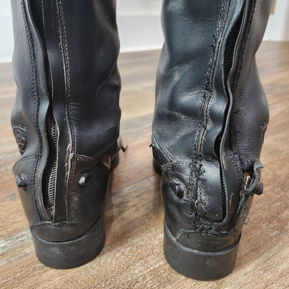 Ariat Heritage II Field Tall Black Riding Boot Zip Style 55001 Size 7.5 *Damaged - Picture 8 of 16